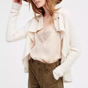 Free People Cascade Cardi Open Cardigan Sweater Womens XS